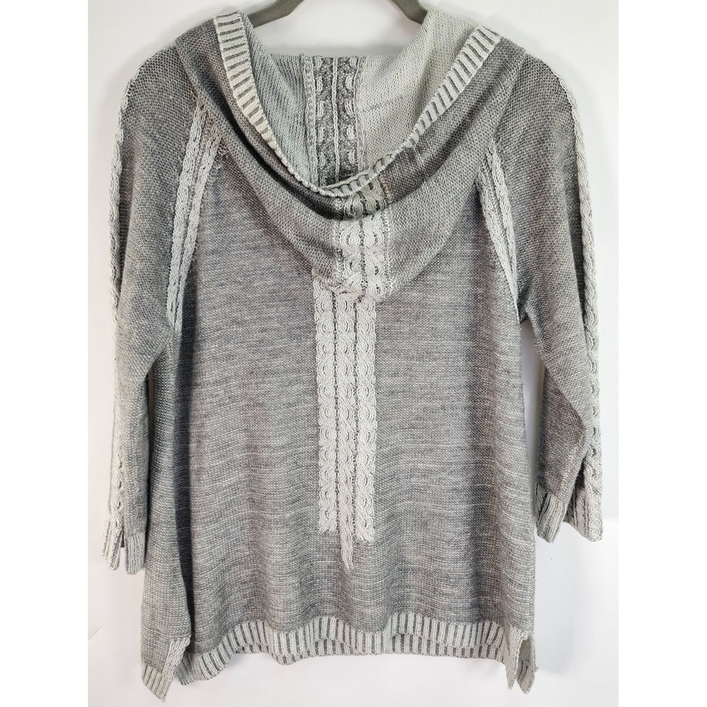 Anthropologie Far Away From Close Women's M Boho Lightweight Hooded Linen Wool - Picture 4 of 10